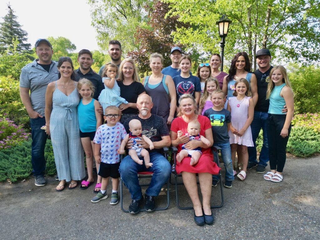 The Olson family together: three generations